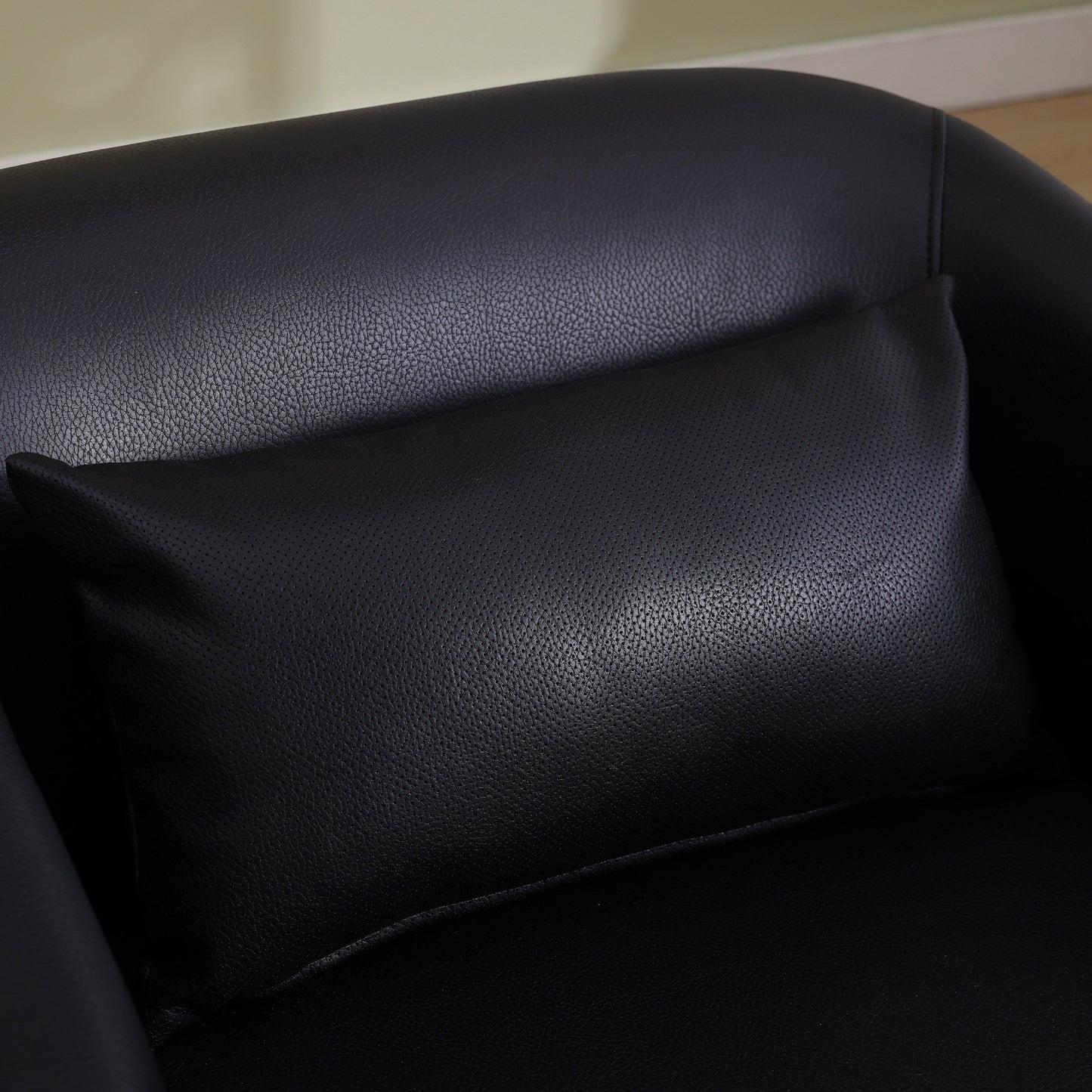 Fauteuil pivotant en polyuréthane, fauteuil club rotatif à 360 degrés pour salon ou salle à manger, fauteuil d'appoint confortable avec base en métal