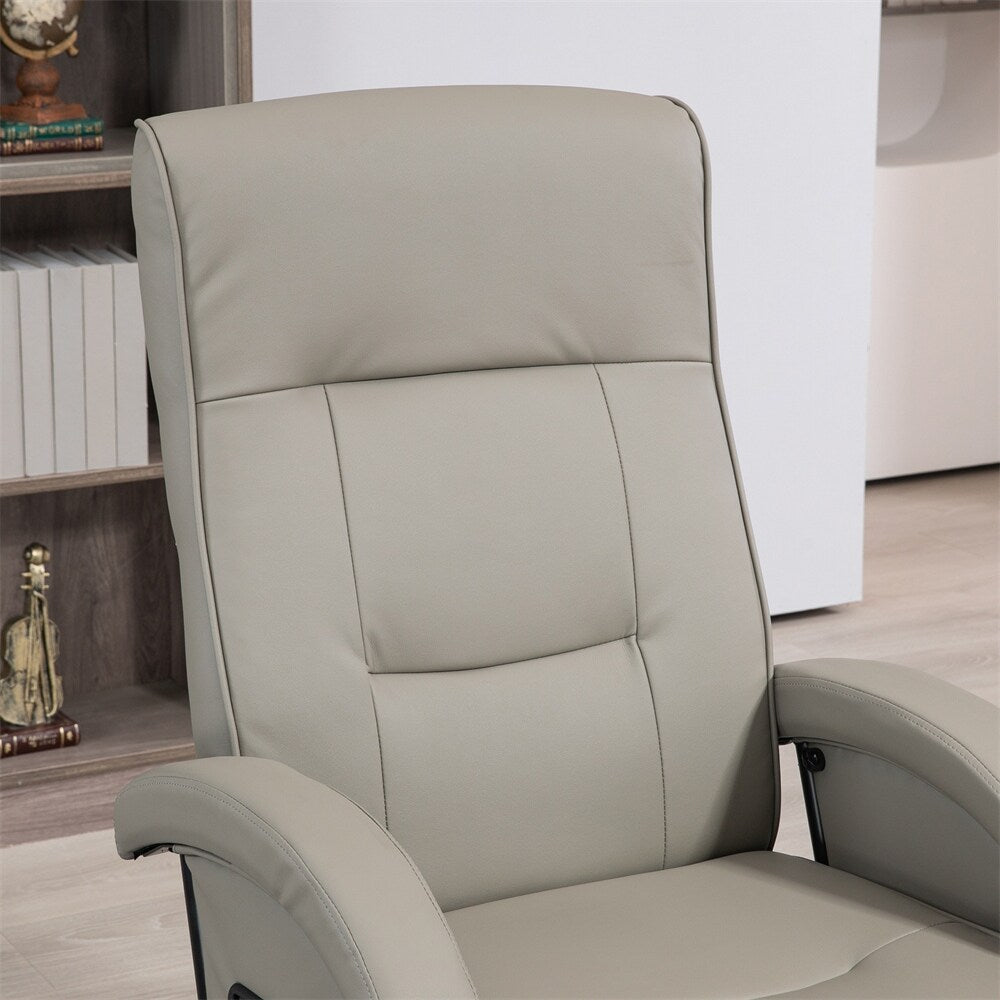 Chaise longue pivotante en PU avec repose-pieds et dossier réglable