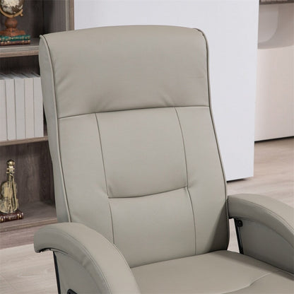 Chaise longue pivotante en PU avec repose-pieds et dossier réglable