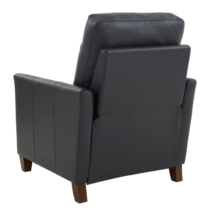 Fauteuil inclinable moderne en similicuir bleu nuit Pablo
