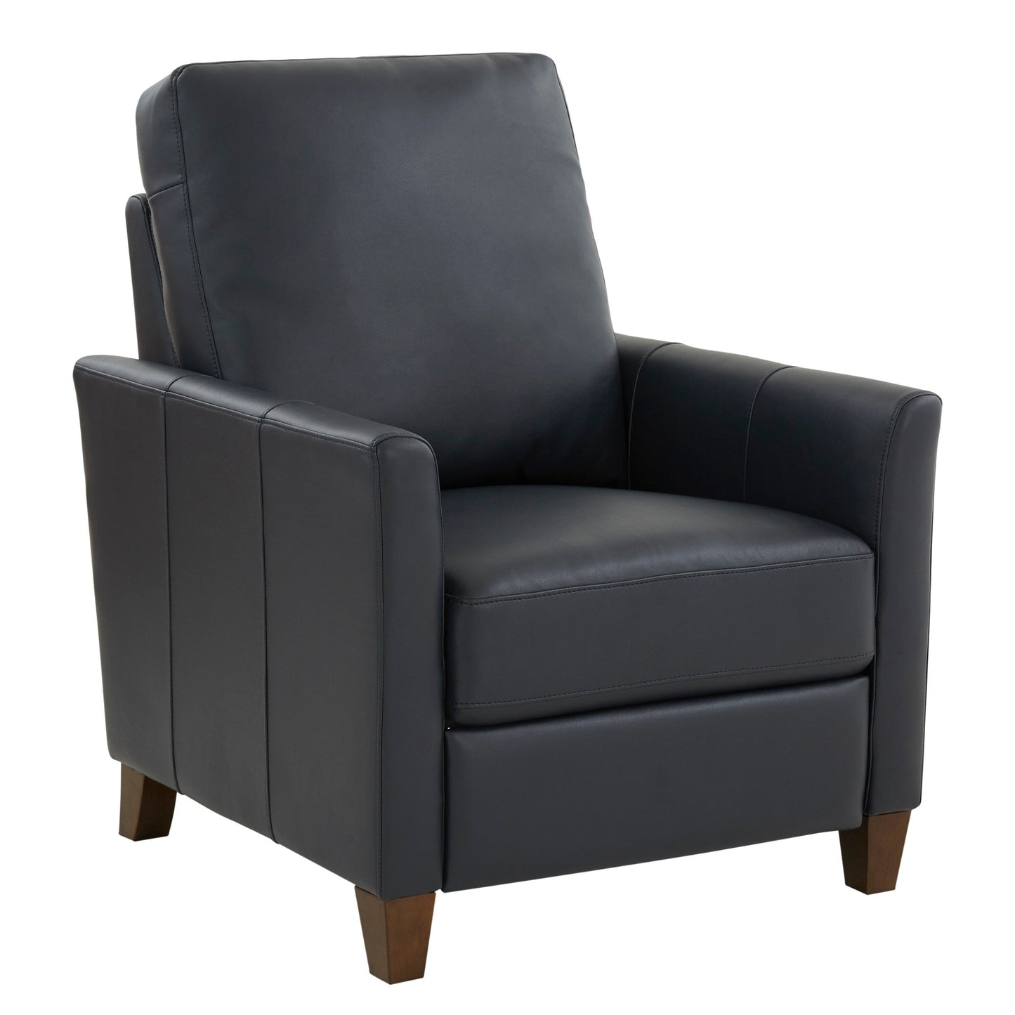 Fauteuil inclinable moderne en similicuir bleu nuit Pablo