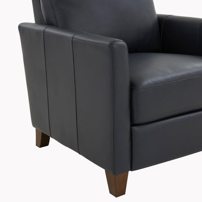 Fauteuil inclinable moderne en similicuir bleu nuit Pablo