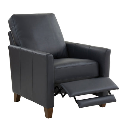 Fauteuil inclinable moderne en similicuir bleu nuit Pablo