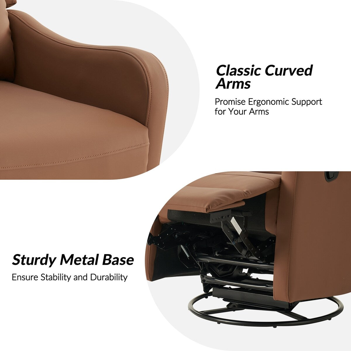 Fauteuil inclinable pivotant à 360 degrés Pablo traditionnel par HULALA HOME