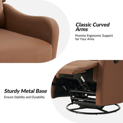 Fauteuil inclinable pivotant à 360 degrés Pablo traditionnel par HULALA HOME