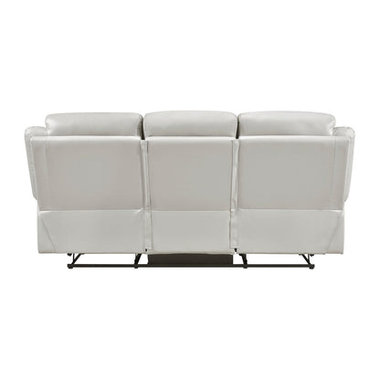 Canapé inclinable manuel double en cuir Papyrus