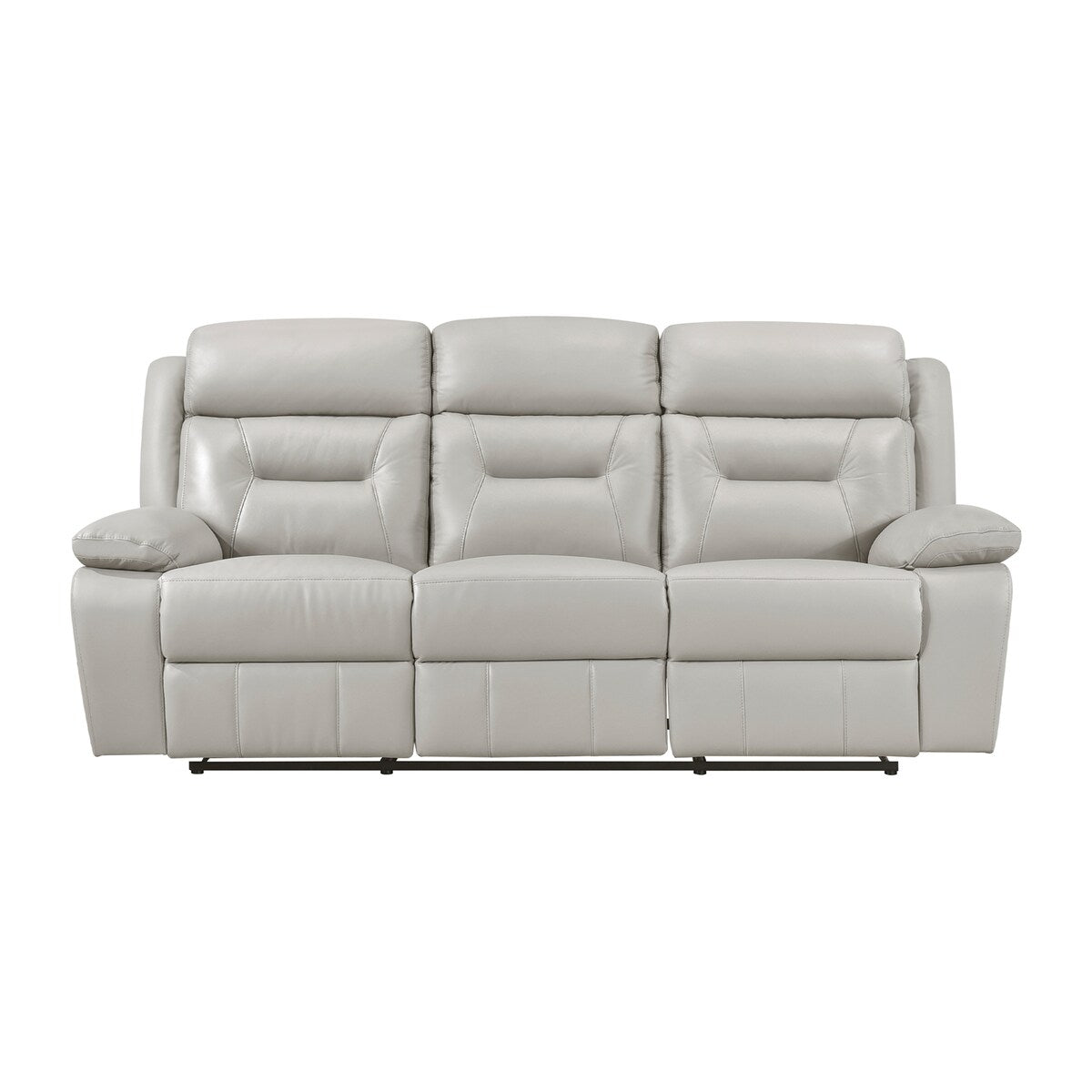 Canapé inclinable manuel double en cuir Papyrus