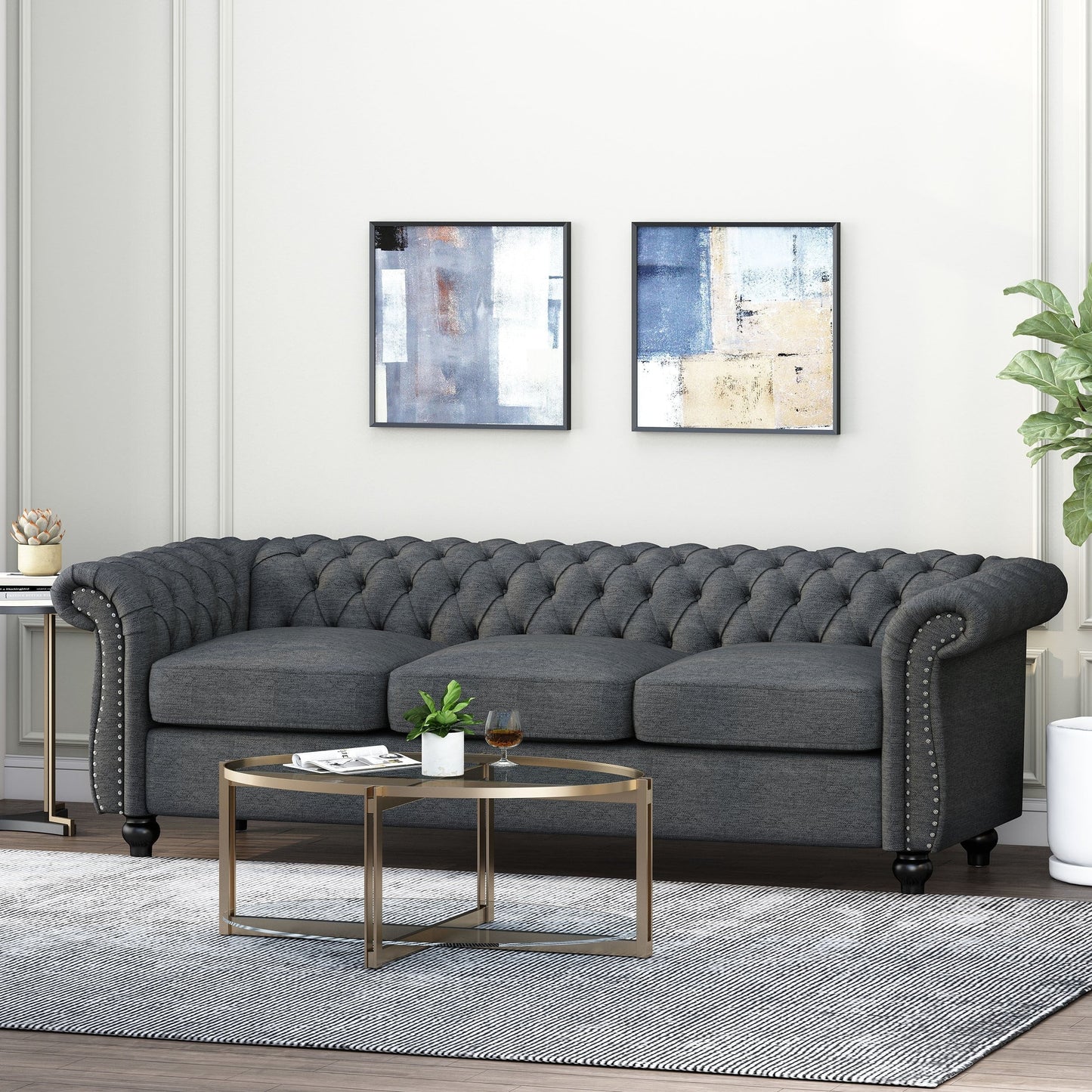 Canapé Chesterfield capitonné Parksley 3 places par Christopher Knight Home