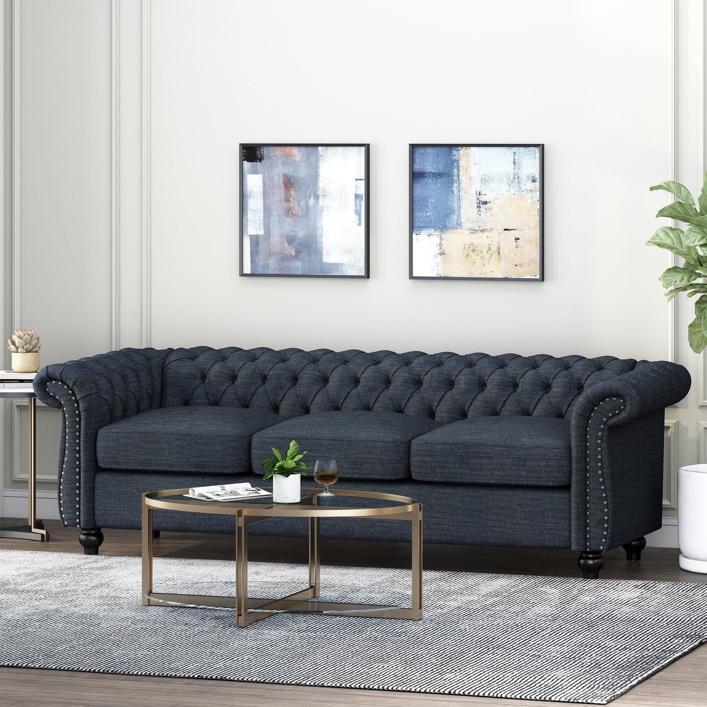 Canapé Chesterfield capitonné Parksley 3 places par Christopher Knight Home