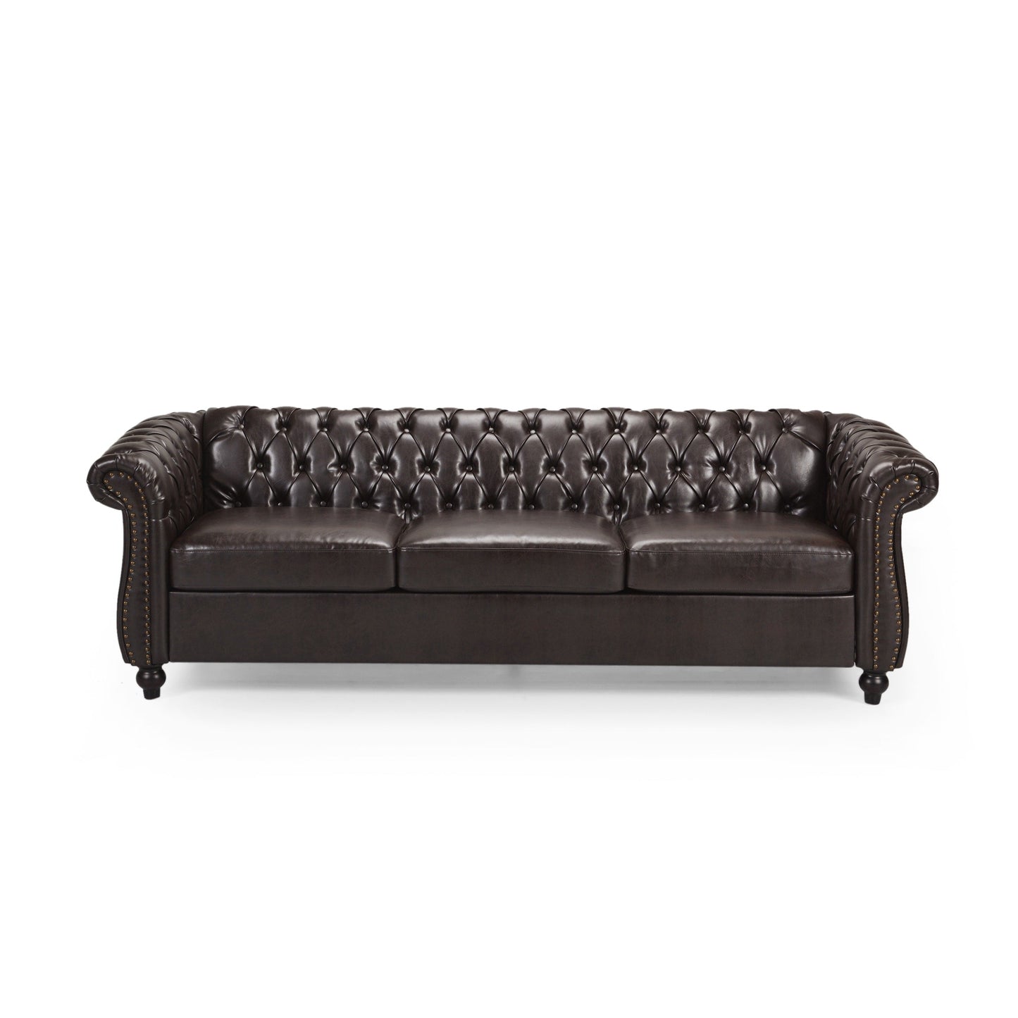 Canapé Chesterfield capitonné Parksley en similicuir par Christopher Knight Home