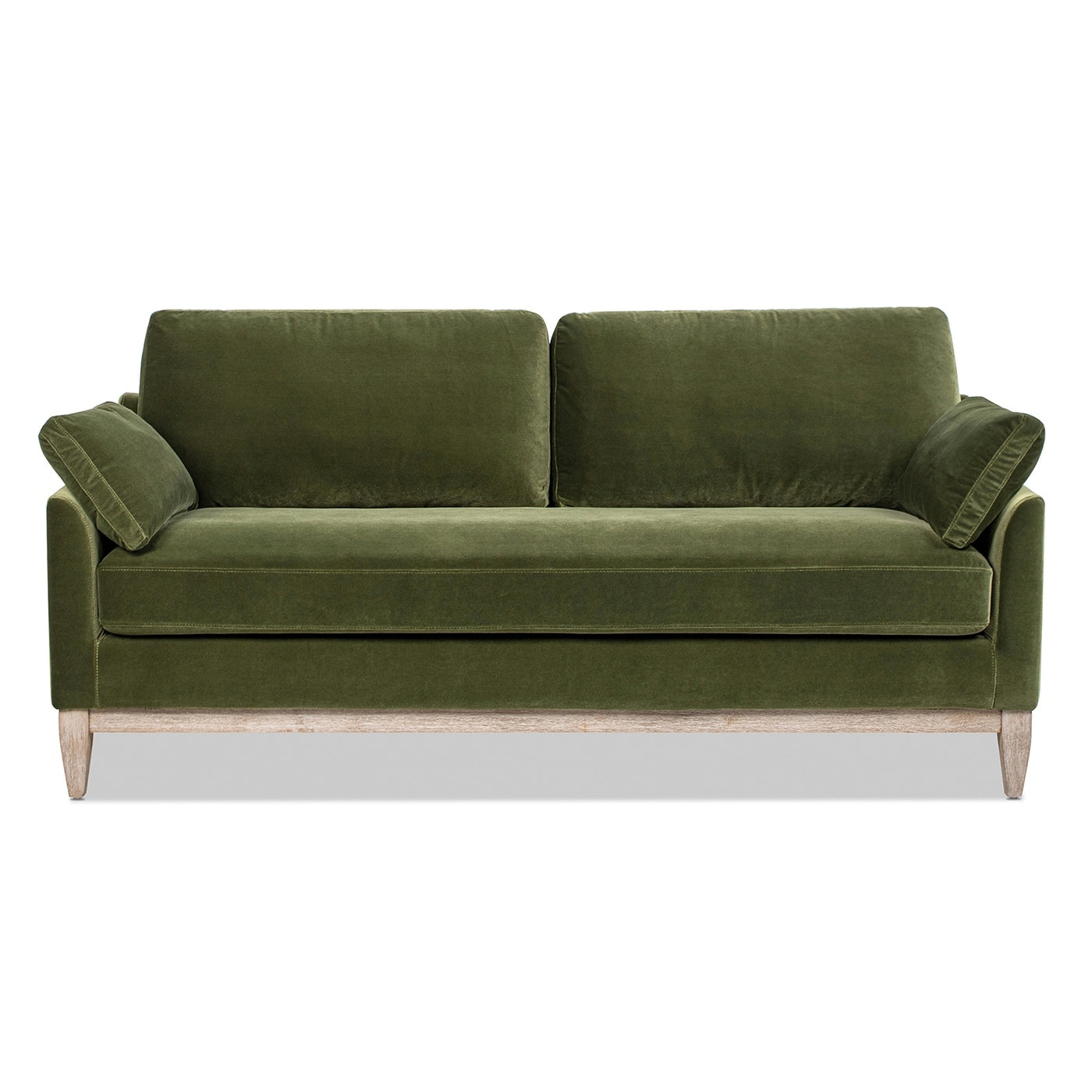 Canapé Pasadena 75,5 en velours de style ferme moderne avec dossier à coussins amovibles