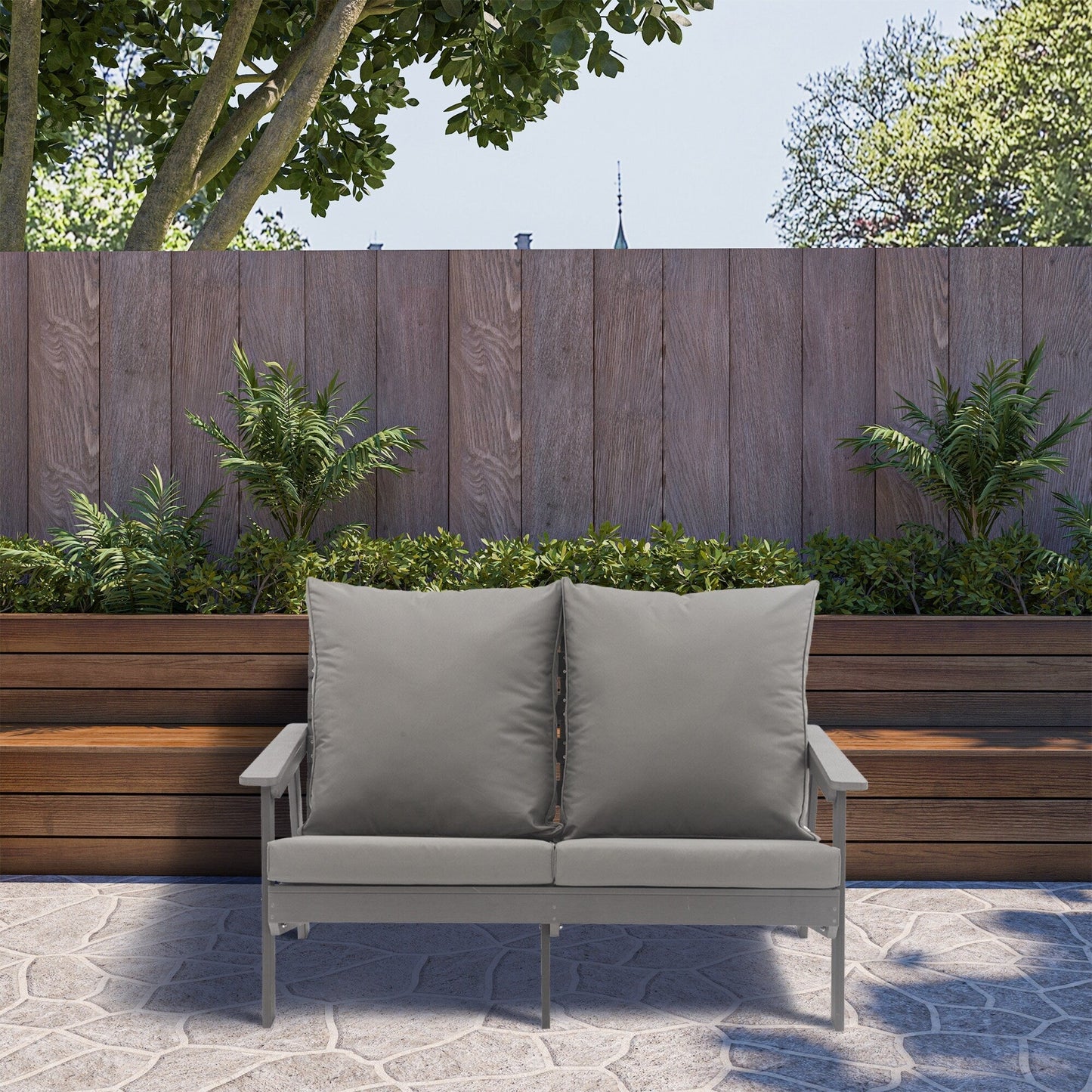 Canapé de patio extérieur, causeuse, 2 places