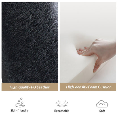 Fauteuil inclinable en bois massif et cuir végétalien Patrick du milieu du siècle par HULALA HOME