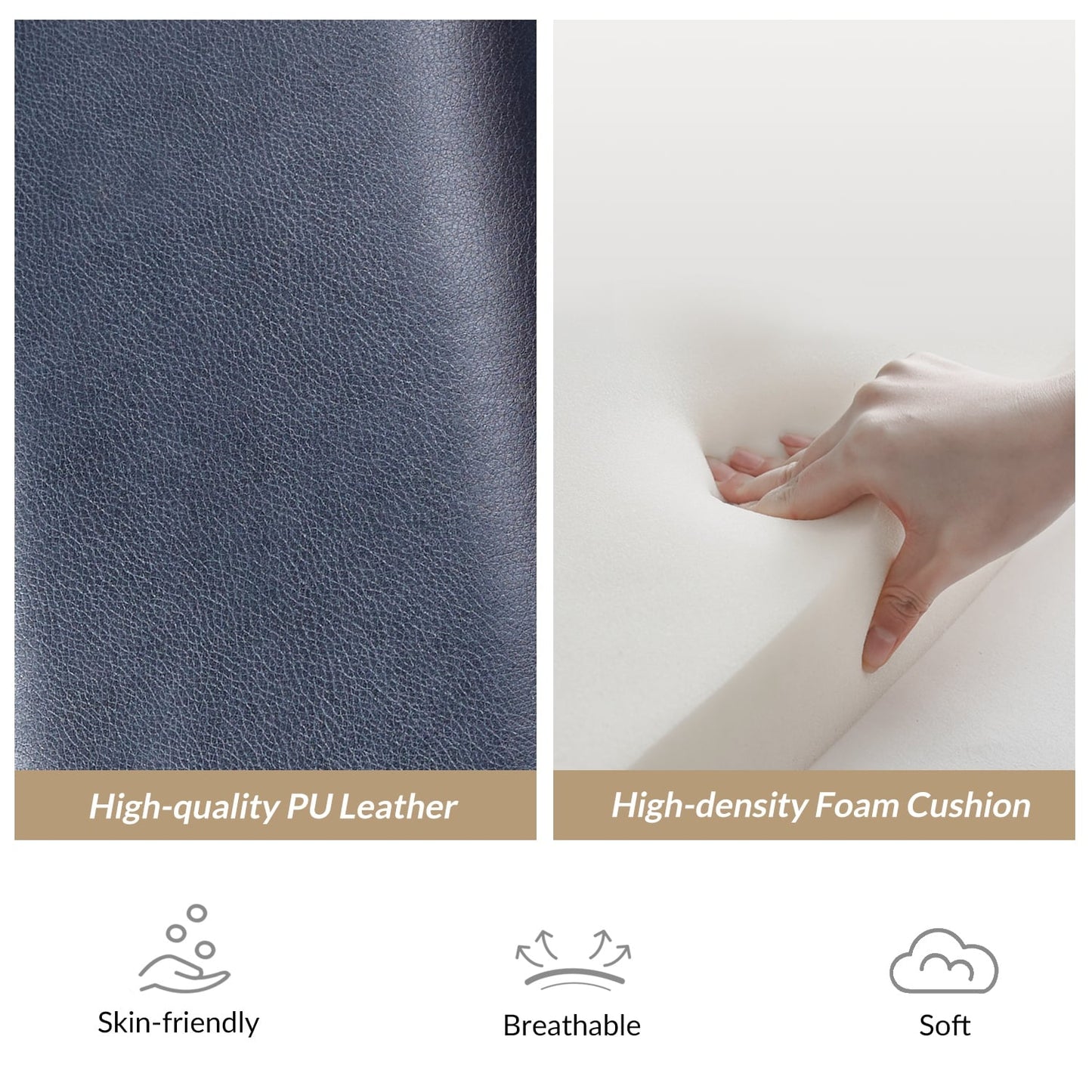 Fauteuil inclinable en bois massif et cuir végétalien Patrick du milieu du siècle par HULALA HOME