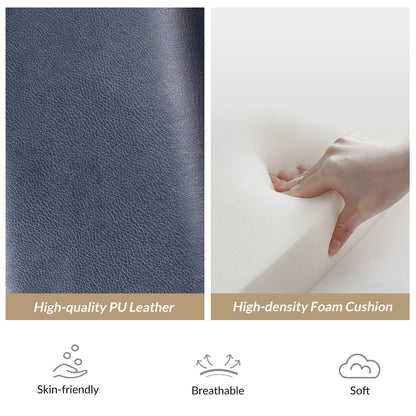 Fauteuil inclinable en bois massif et cuir végétalien Patrick du milieu du siècle par HULALA HOME