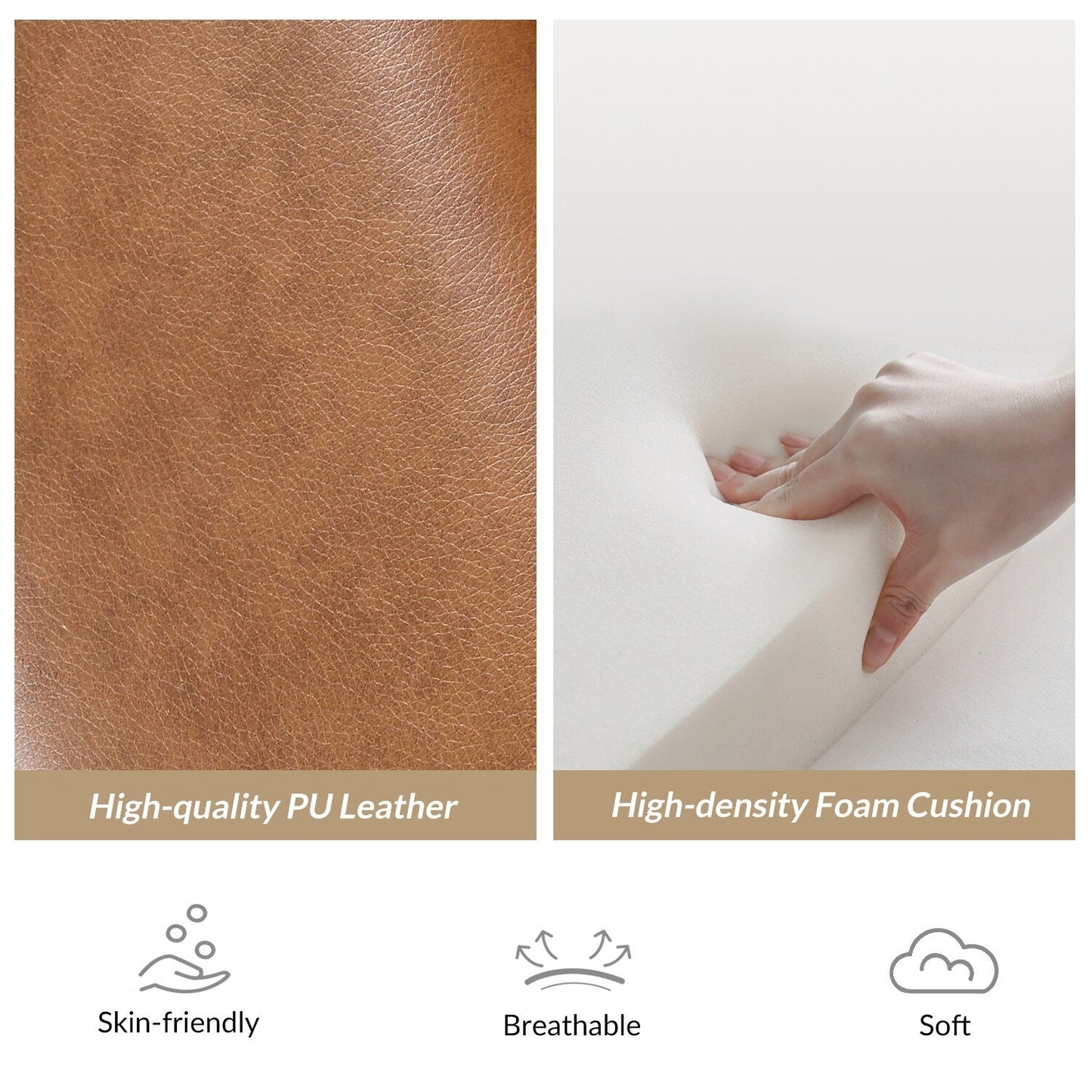 Fauteuil inclinable en bois massif et cuir végétalien Patrick du milieu du siècle par HULALA HOME