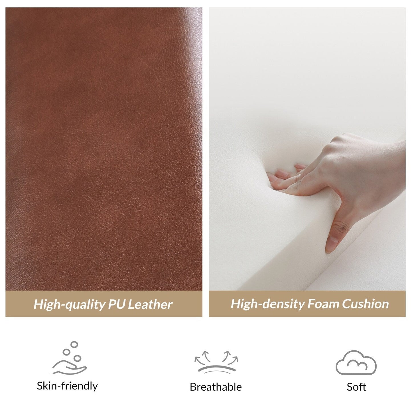 Fauteuil inclinable en bois massif et cuir végétalien Patrick du milieu du siècle par HULALA HOME