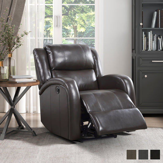 Fauteuil inclinable électrique en similicuir Patterson