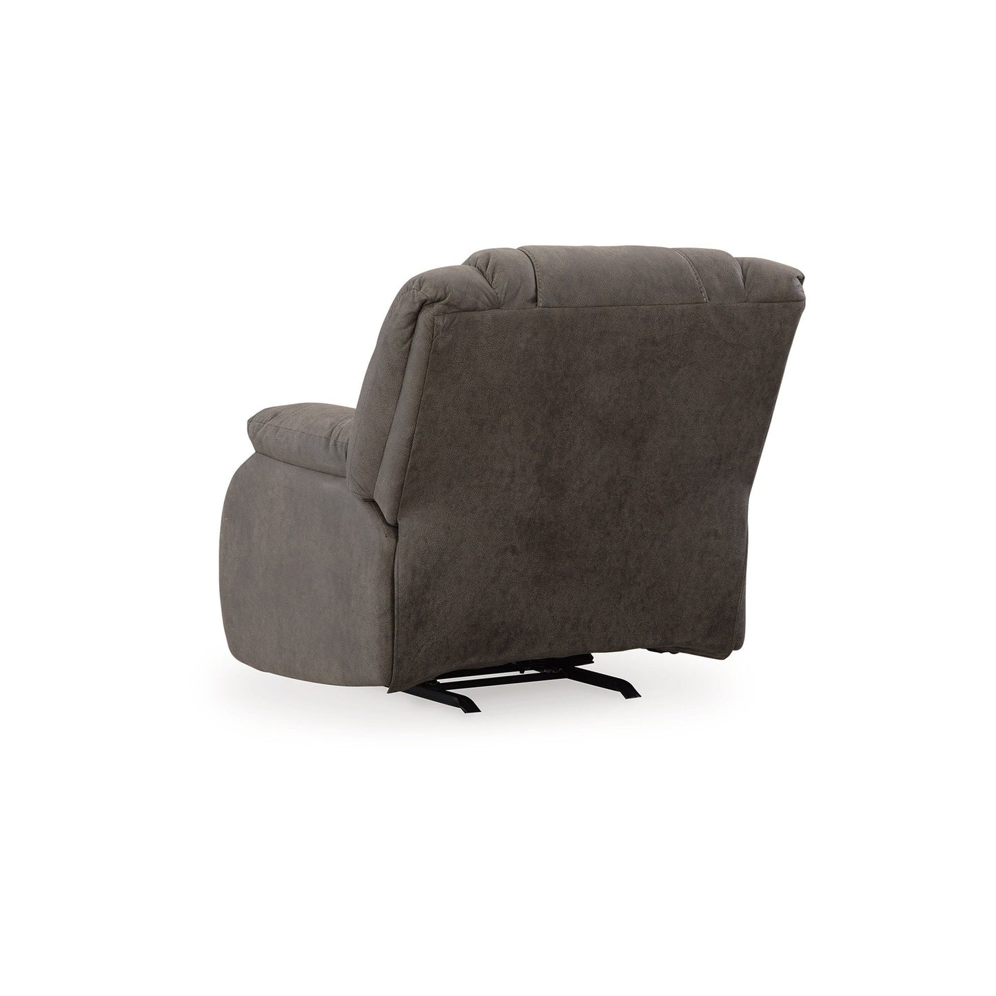 Fauteuil inclinable à bascule manuel Perth, mousse souple, similicuir gris ardoise
