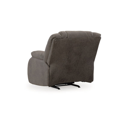 Fauteuil inclinable à bascule manuel Perth, mousse souple, similicuir gris ardoise