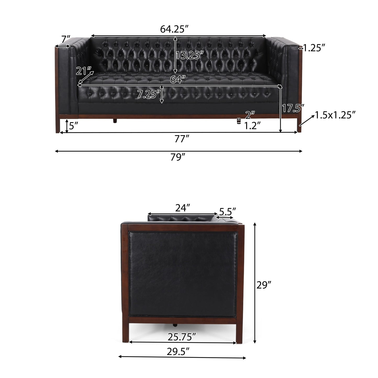Canapé rembourré Petteti par Christopher Knight Home