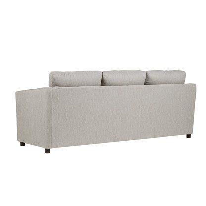 Canapé Piasa, polyester beige clair et bois massif, 81 pouces