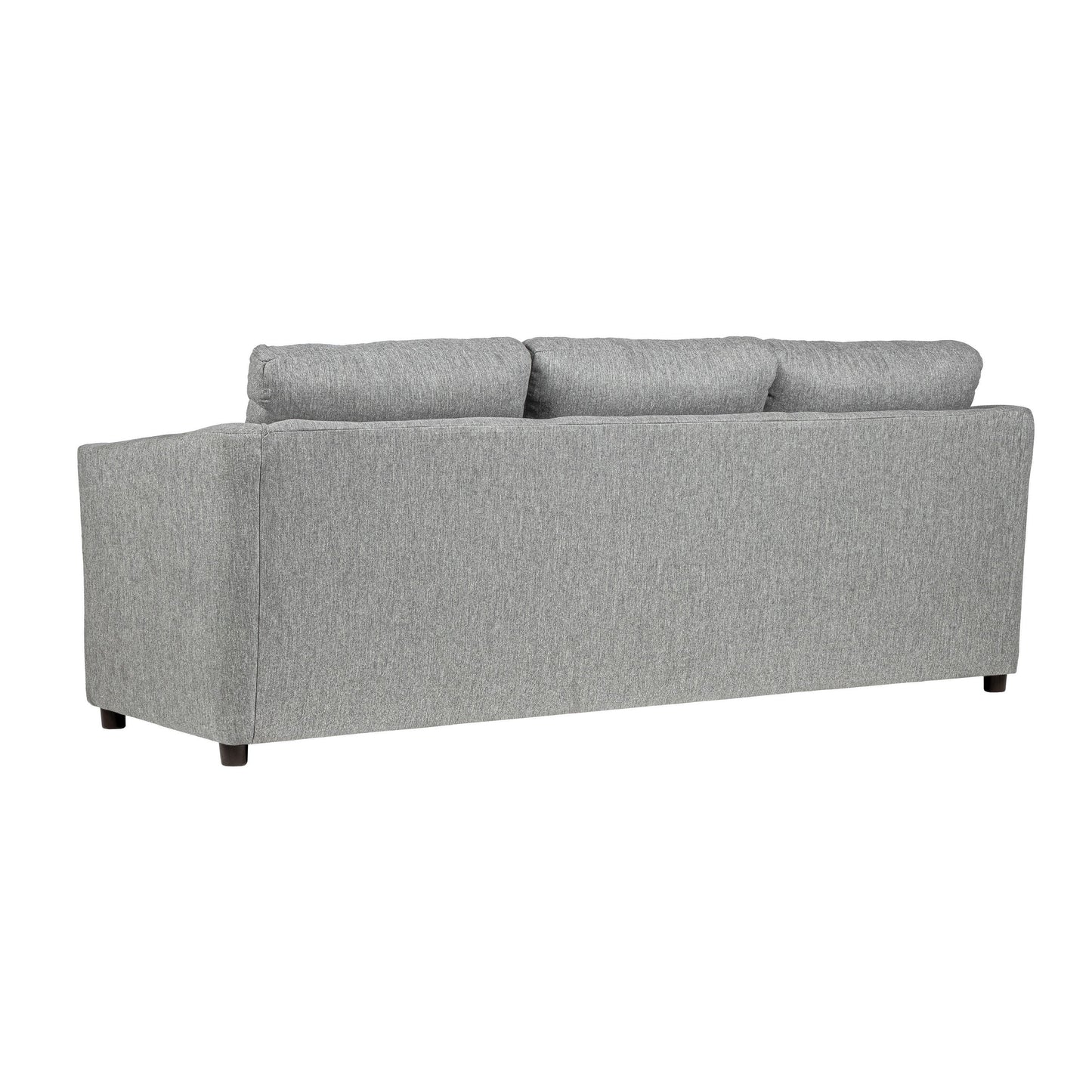 Canapé Piasa, polyester gris clair et bois massif, 81 pouces