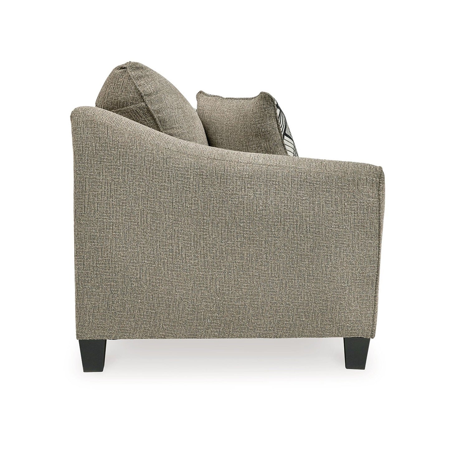 Canapé Pierce, chenille taupe, 4 coussins décoratifs, 92 pouces