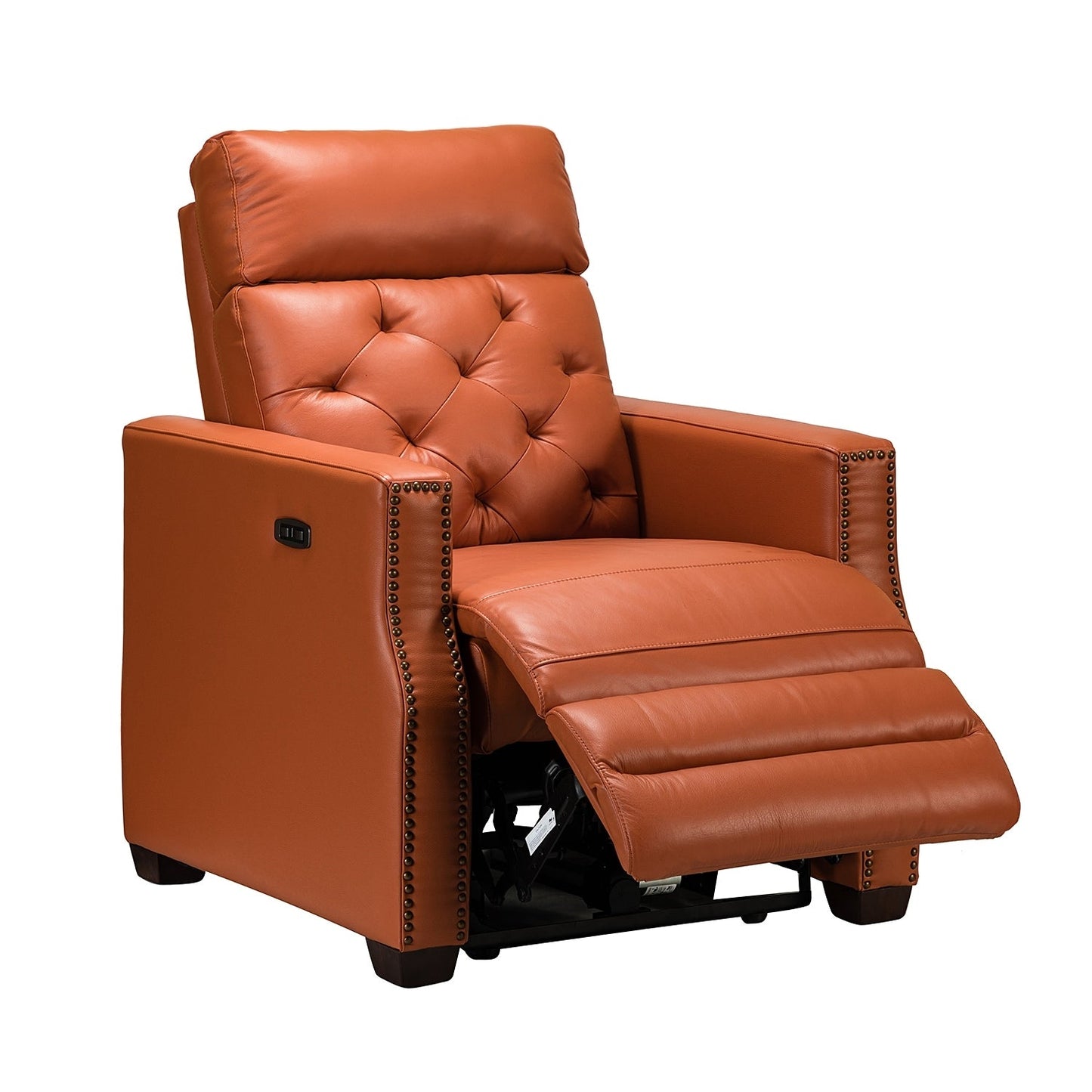 Fauteuil inclinable électrique Alina 31,50 pouces de large en cuir véritable avec port USB, lot de 2