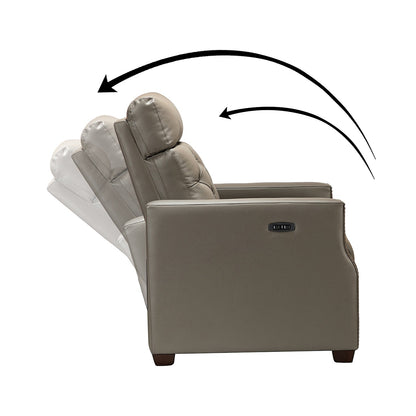 Fauteuil inclinable électrique Alina 31,50 pouces de large en cuir véritable avec port USB, lot de 2