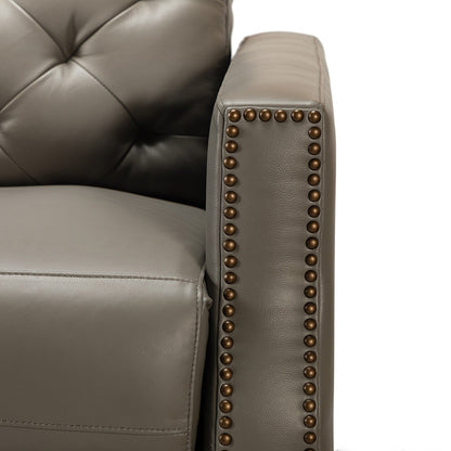 Fauteuil inclinable électrique Alina 31,50 pouces de large en cuir véritable avec port USB, lot de 2