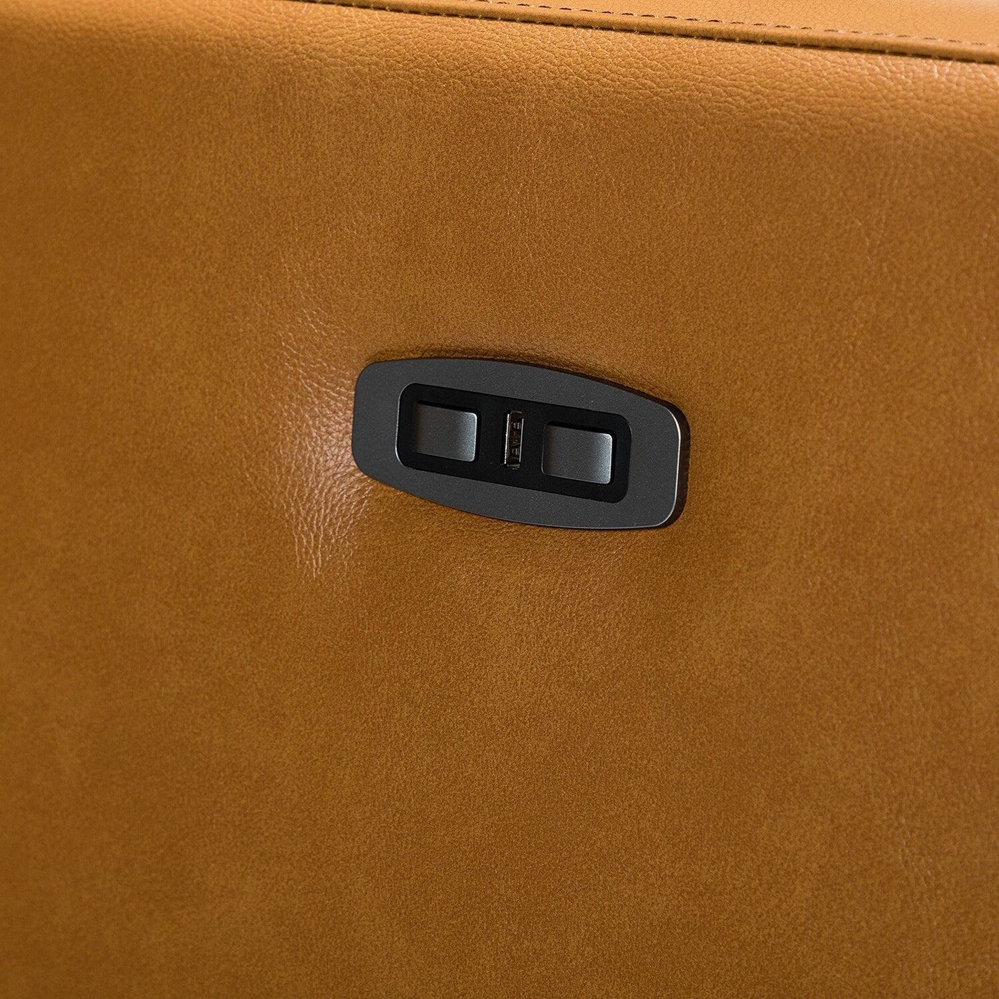 Fauteuil inclinable électrique Alina 31,50 pouces de large en cuir véritable avec port USB, lot de 2