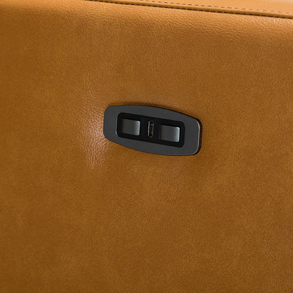 Fauteuil inclinable électrique Alina 31,50 pouces de large en cuir véritable avec port USB, lot de 2