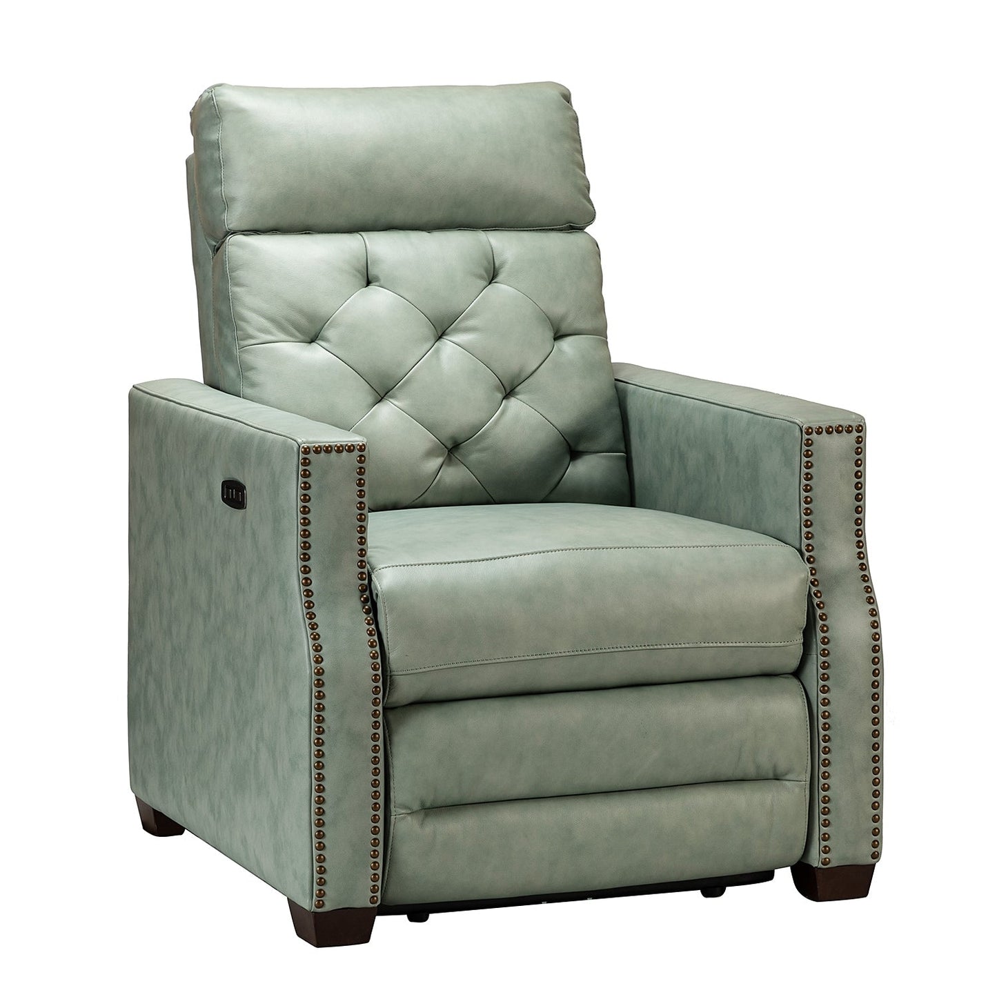 Fauteuil inclinable électrique Alina 31,50 pouces de large en cuir véritable avec port USB, lot de 2