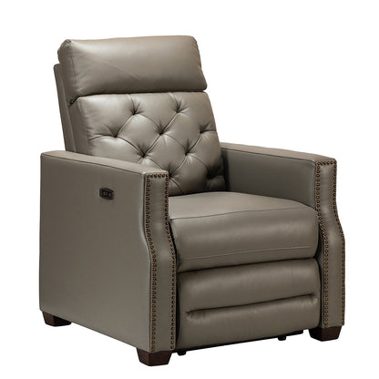 Fauteuil inclinable électrique Alina 31,50 pouces de large en cuir véritable avec port USB, lot de 2