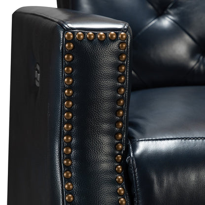 Fauteuil inclinable électrique Alina 31,50 pouces de large en cuir véritable avec port USB, lot de 2