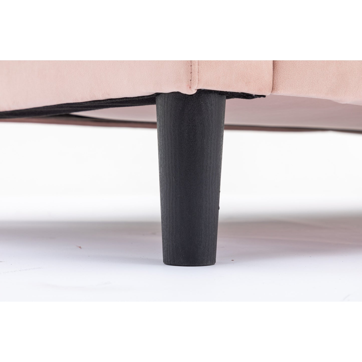 Canapé sectionnel rose en polyester de 72,4 po avec lit gigogne