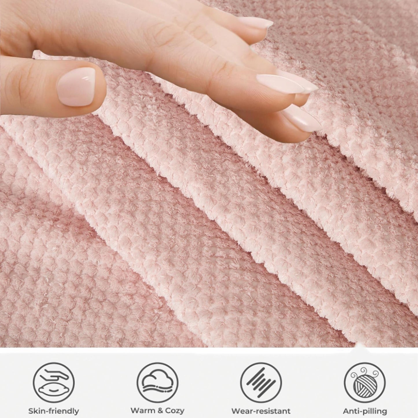 Canapé nuage rose moderne minimaliste 105,5 en velours côtelé incurvé avec 2 coussins, aucun assemblage requis