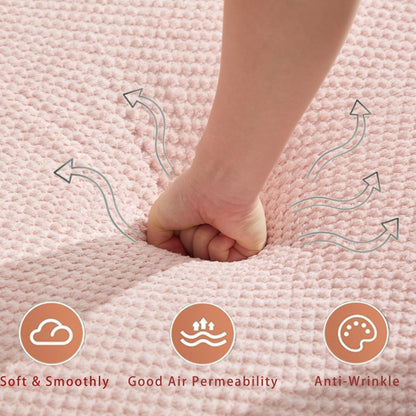 Canapé nuage rose moderne minimaliste 105,5 en velours côtelé incurvé avec 2 coussins, aucun assemblage requis