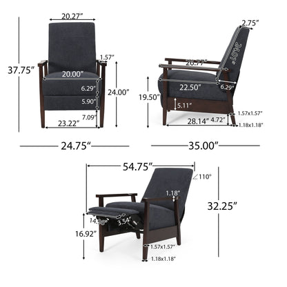 Fauteuil inclinable rembourré Plevna par Christopher Knight Home