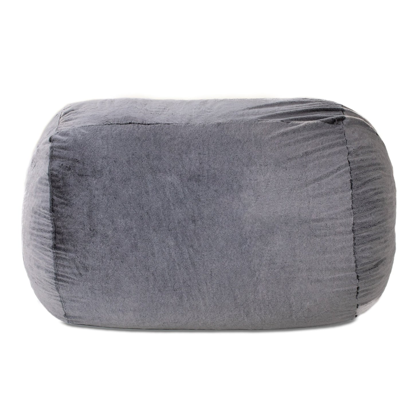 Pouf causeuse en fausse fourrure - 64 - Gris loup