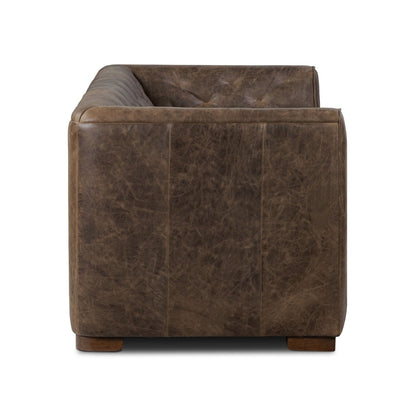 Canapé-lit convertible gigogne en cuir véritable Poly &amp; Bark Essex 86