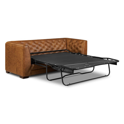 Canapé-lit convertible gigogne en cuir véritable Poly &amp; Bark Essex 86