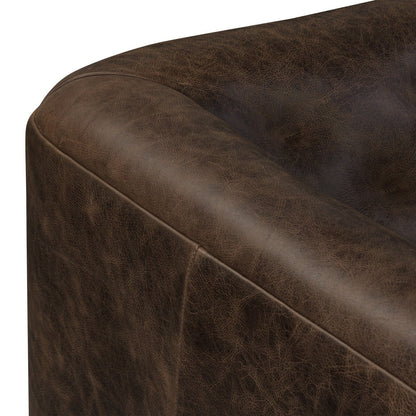 Canapé-lit convertible gigogne en cuir véritable Poly &amp; Bark Essex 86