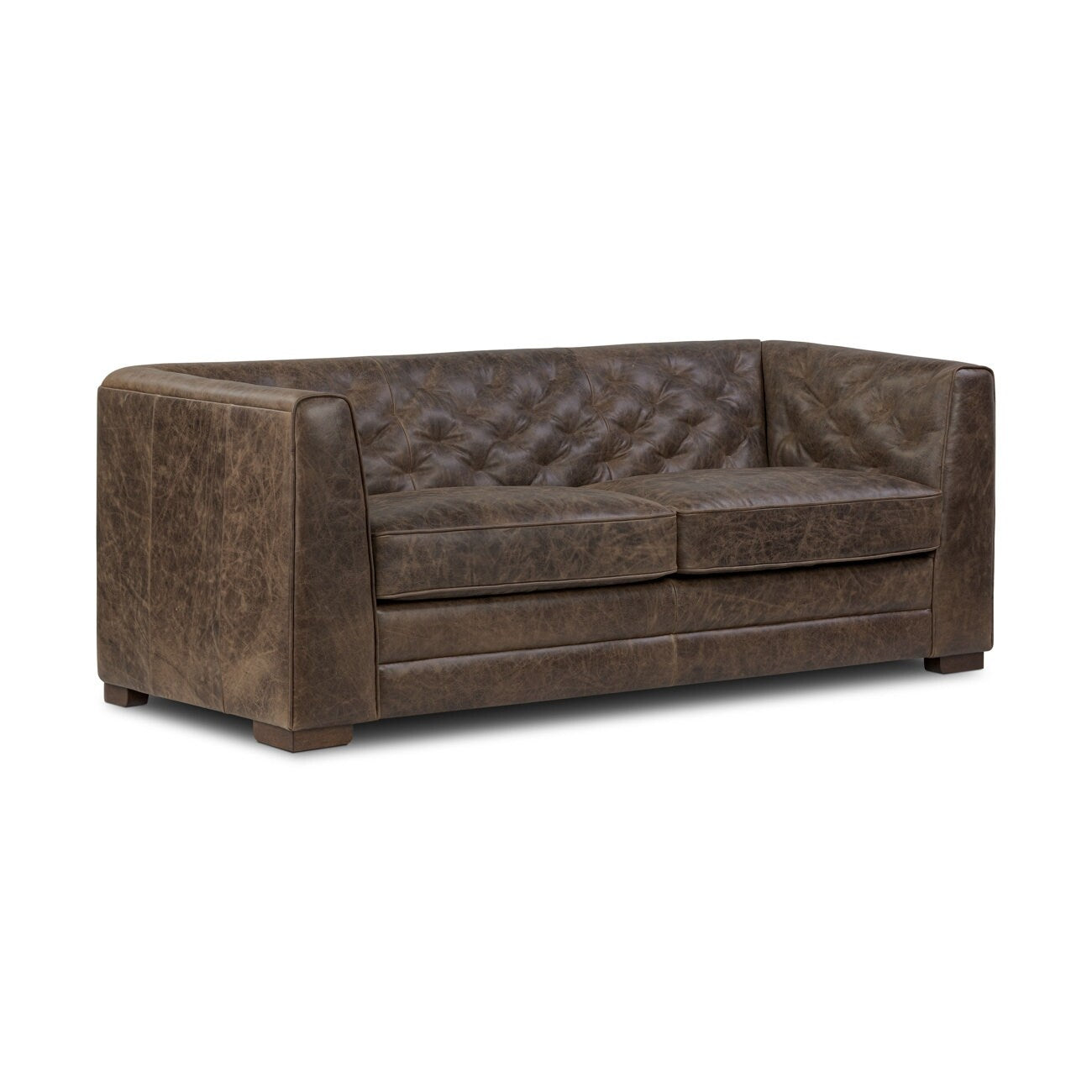 Canapé-lit convertible gigogne en cuir véritable Poly &amp; Bark Essex 86