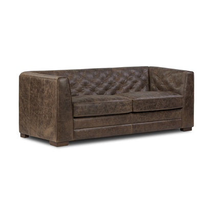 Canapé-lit convertible gigogne en cuir véritable Poly &amp; Bark Essex 86