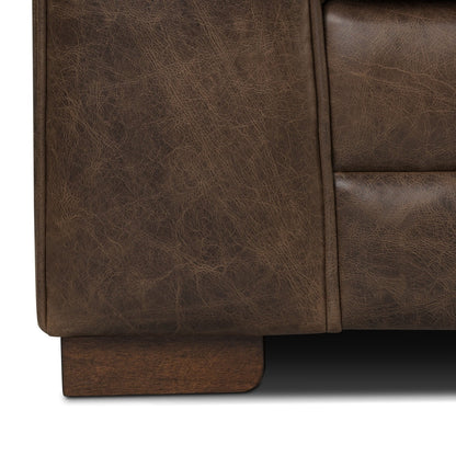 Canapé-lit convertible gigogne en cuir véritable Poly &amp; Bark Essex 86