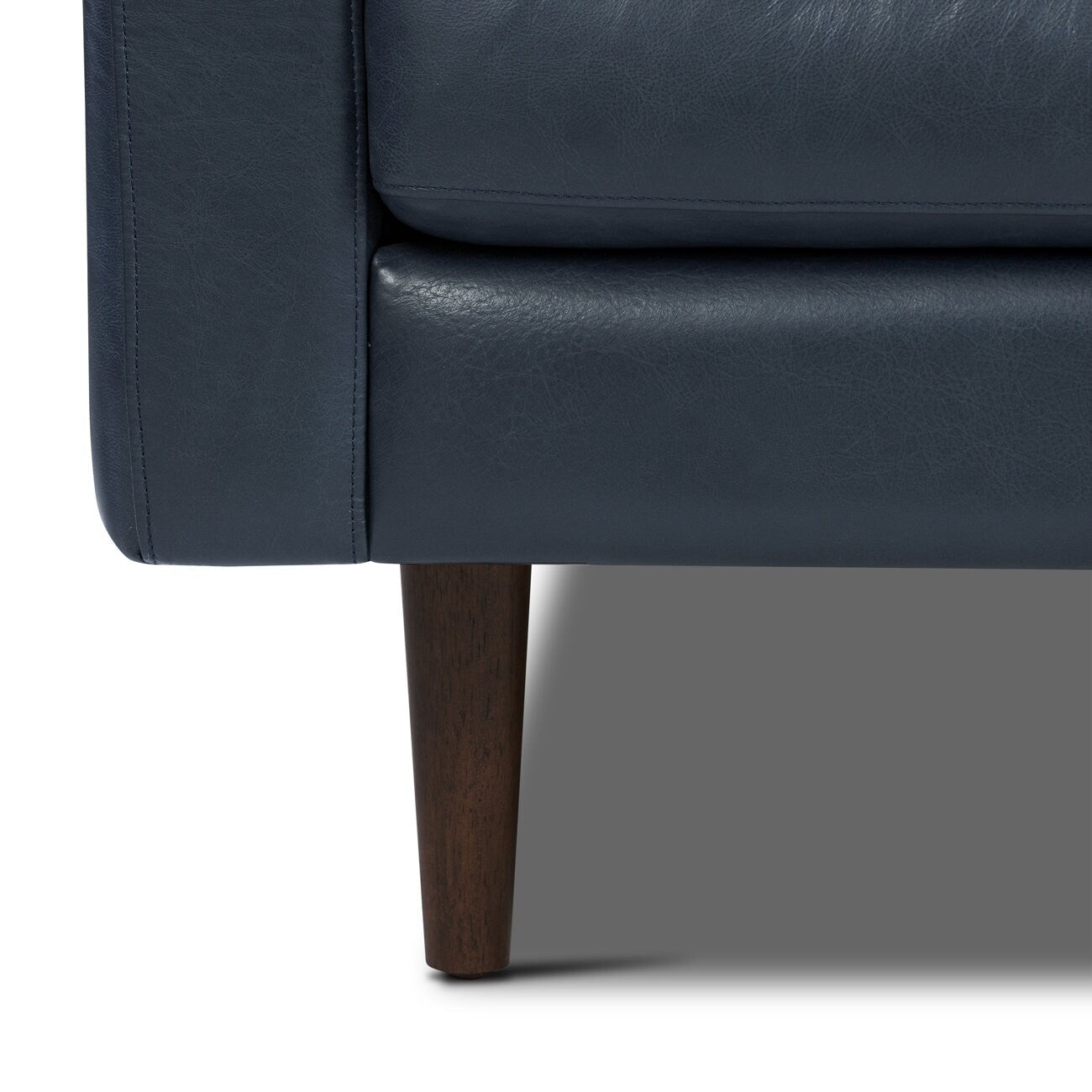 Canapé d'appartement Poly &amp; Bark Napa 72 - Cuir italien véritable pleine fleur