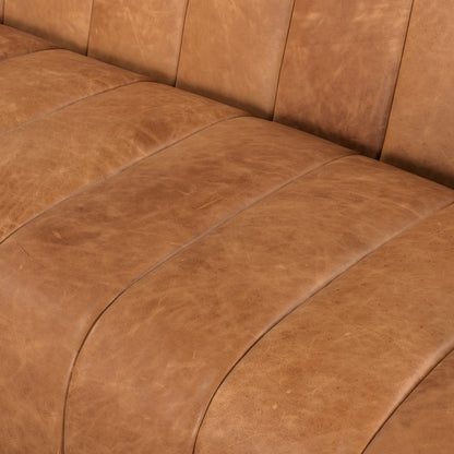 Canapé Canale Poly &amp; Bark - Cuir italien véritable pleine fleur