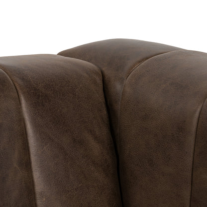 Canapé Canale Poly &amp; Bark - Cuir italien véritable pleine fleur